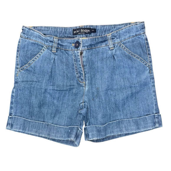 Girls Mini Boden Denim Shorts Size 14y summer vacation spring trendy spring Jean - Picture 1 of 2